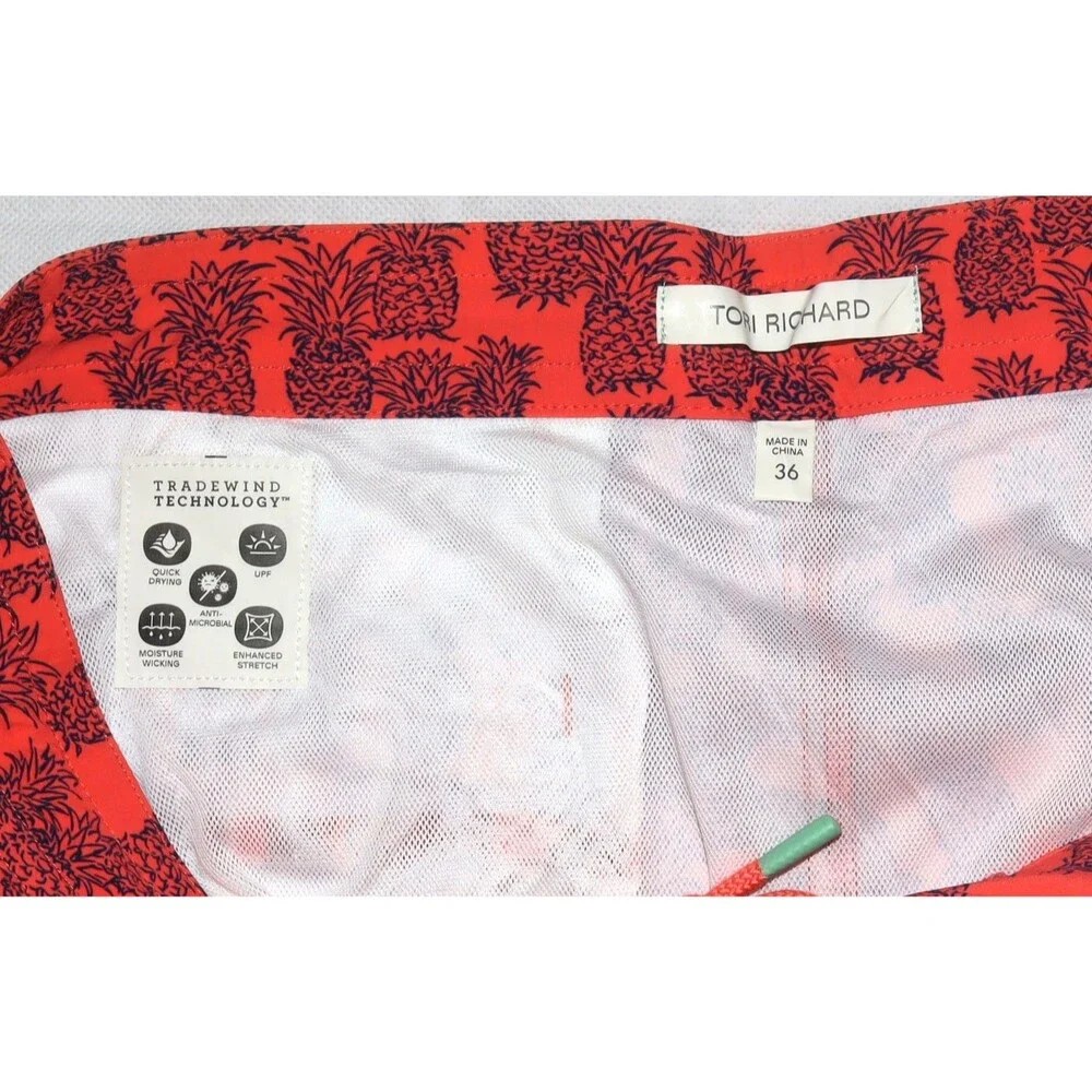 Tori Richard Anana Day‎ Tradewind Technology Shorts Pineapple Lined Swim Trunks